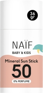 Naïf Mineral Sun Stick SPF50 0% Perfume Baby & Kids, 36 g