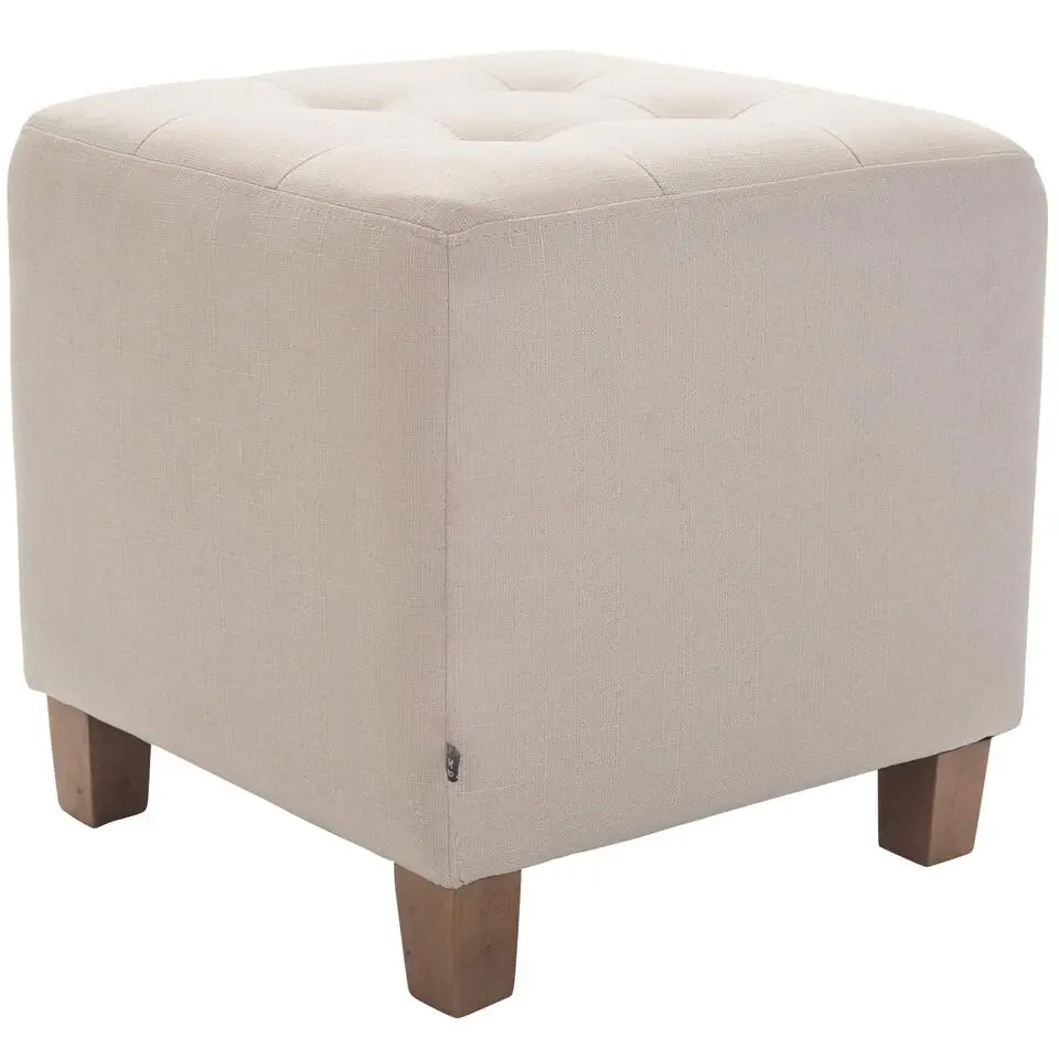 CLP Hocker Pharao antiek licht Frame - Stof - creme