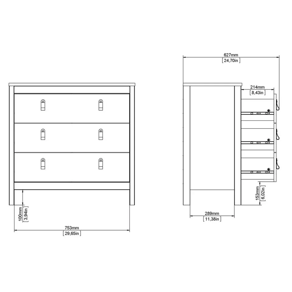 Ladekast Madeira - greige - 80x82x38 cm
