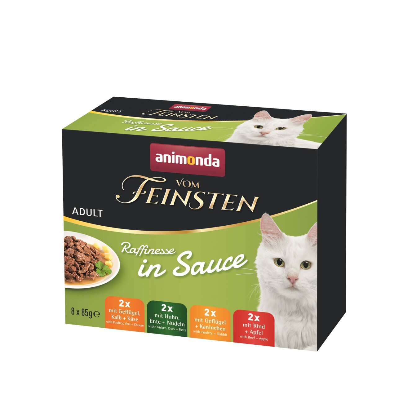 animonda Vom Feinsten Adult Raffinesse in Sauce Mixpack 8x85 g