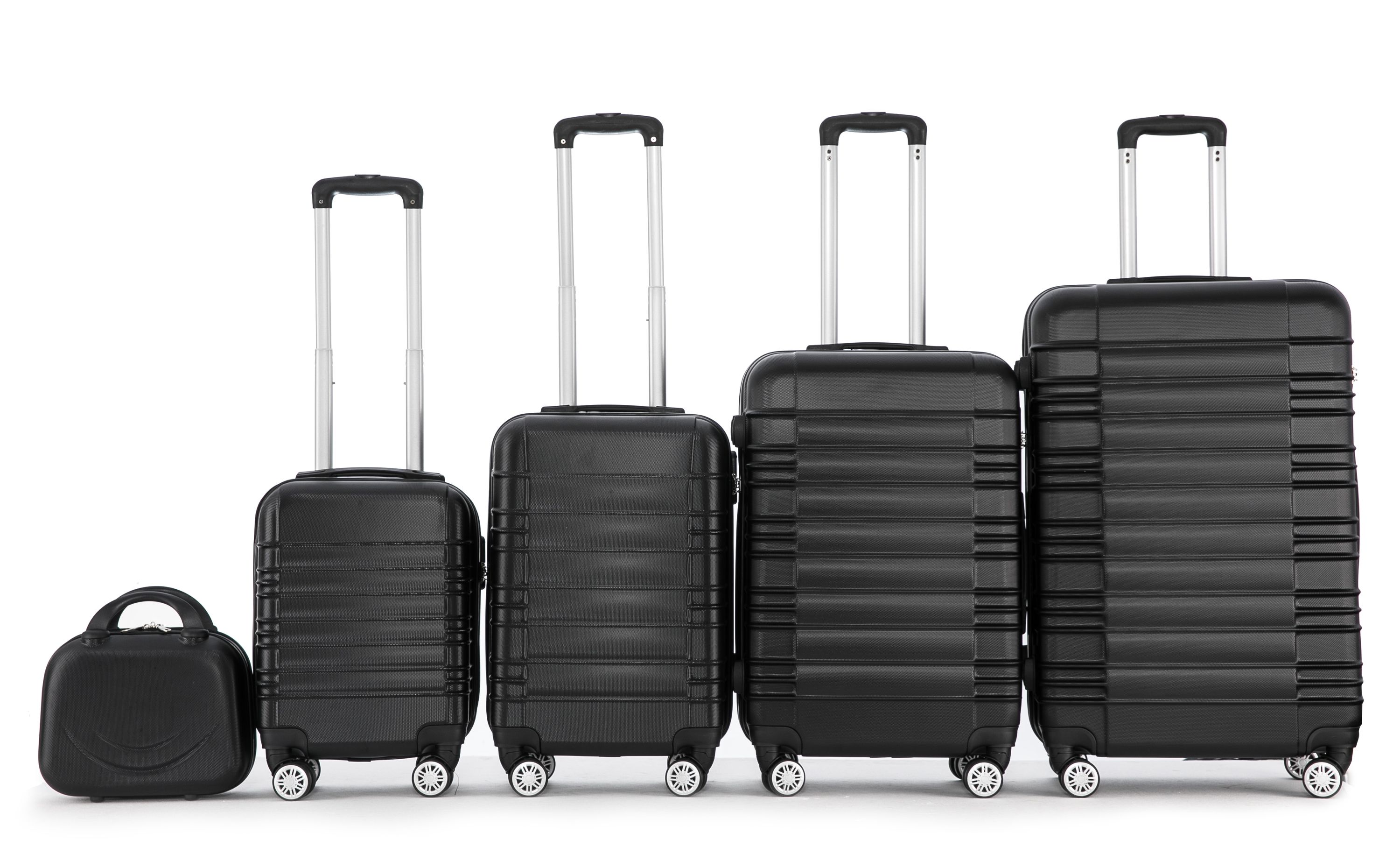 Reisekoffer Hartschalenkoffer AVA 5er Set schwarz