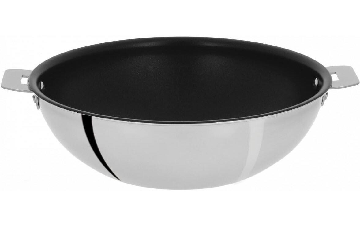 Wok Casteline 28 cm, Antihaft<br>Wok aus Edelstahl mit abnehmbarem Griff