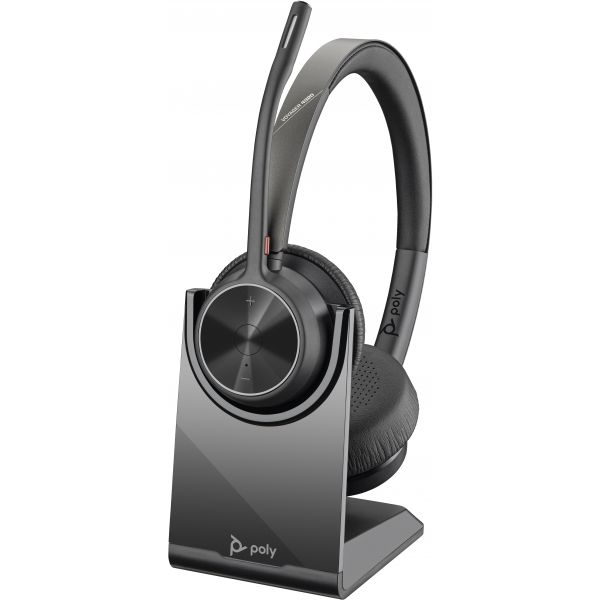 Poly Voyager 4320 UC Sem Fios com Suporte Preto