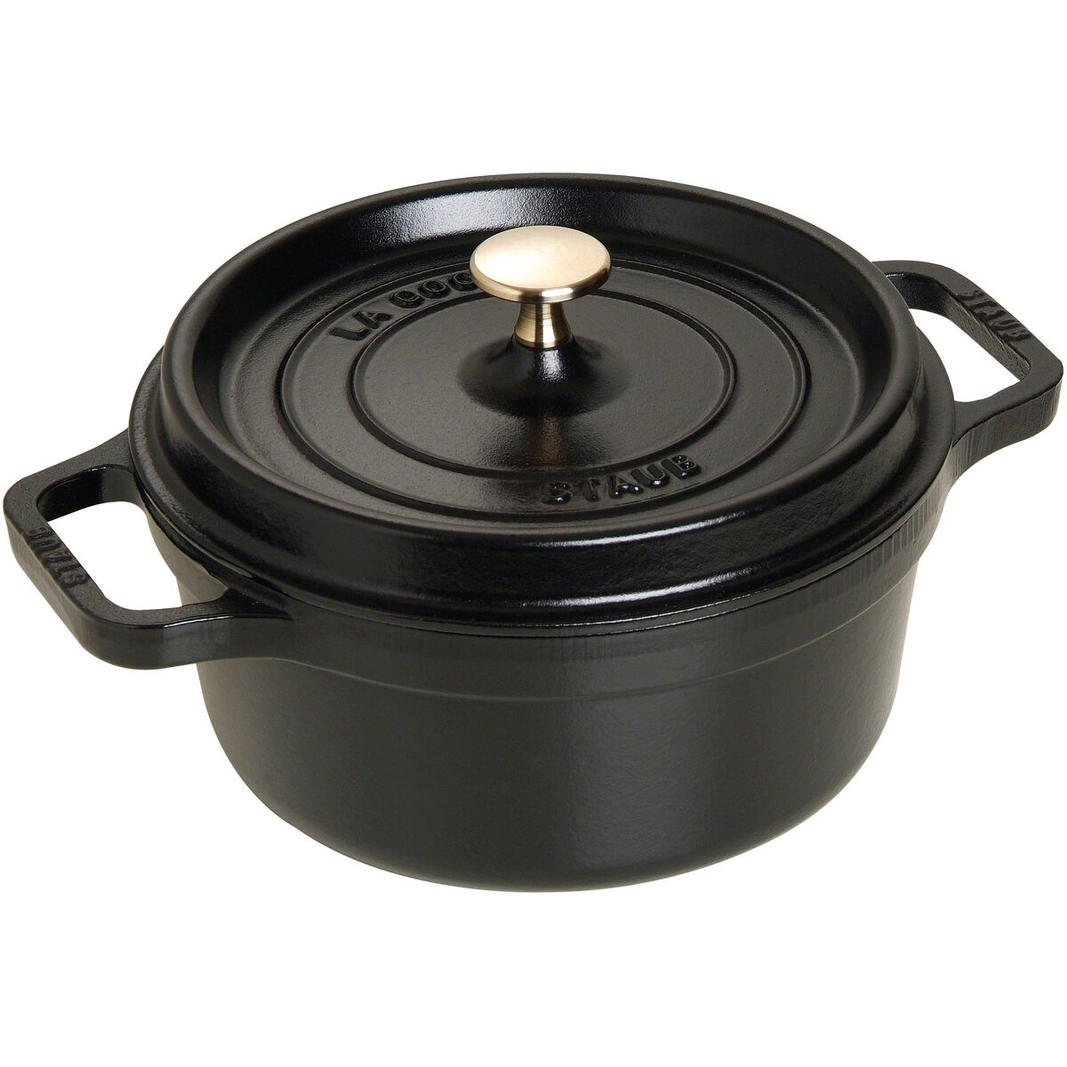 Rund Gryte 22 cm 2,6 liter Svart