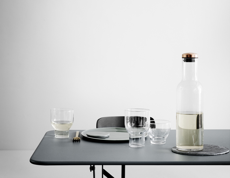Audo Copenhagen Bottle karaf 1L transparant/messing