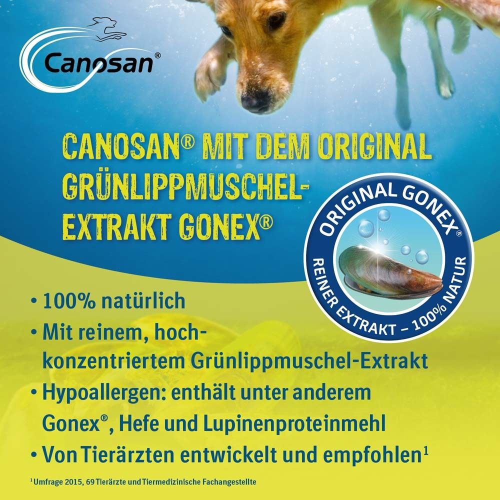 Canosan® Kautabletten für Gelenkgesundheit bei Hunden mit Grünlippmuschel-Extrakt Gonex®