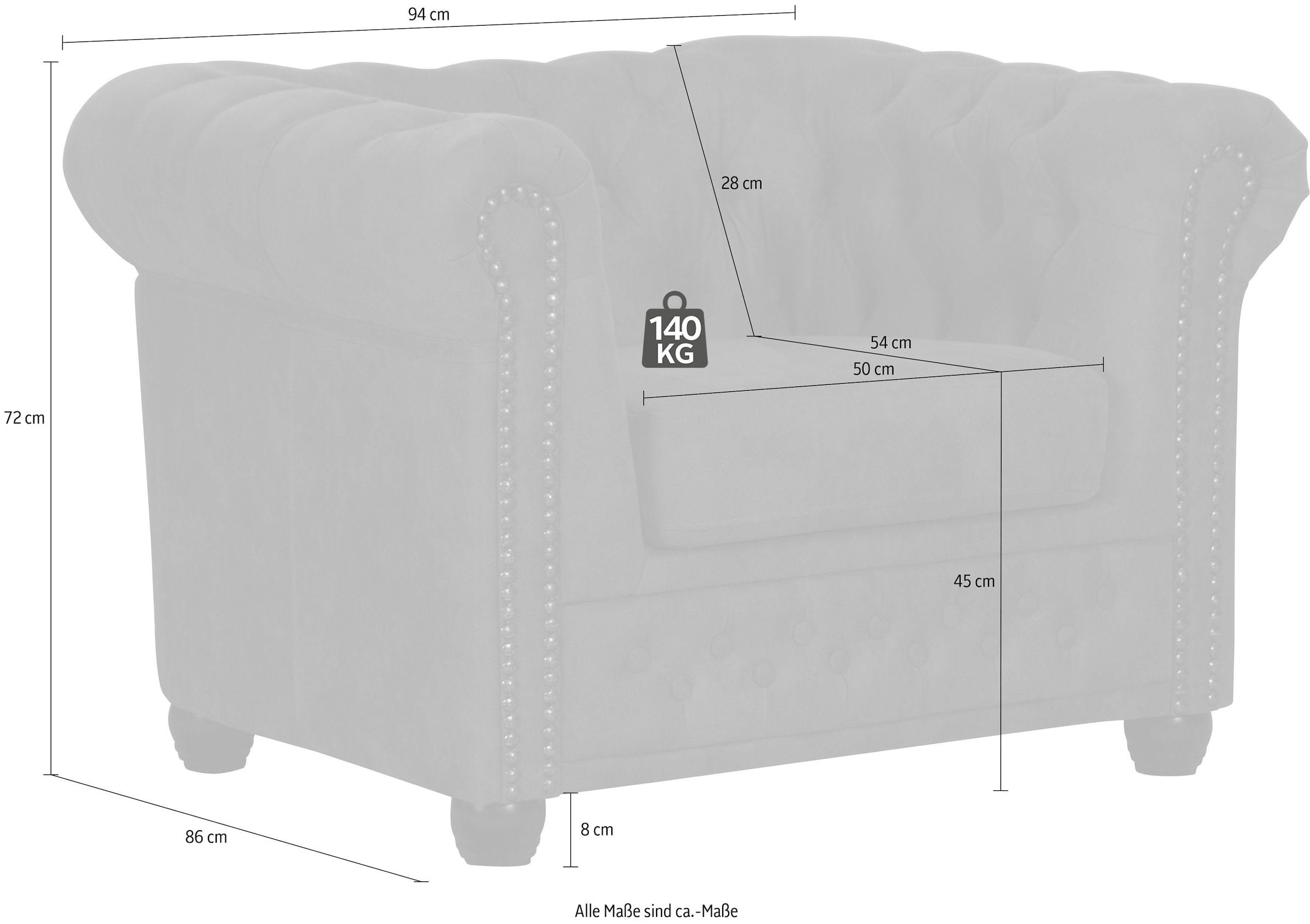 Home affaire Chesterfield-Sessel »Rysum Sessel« passend zur Serie 
