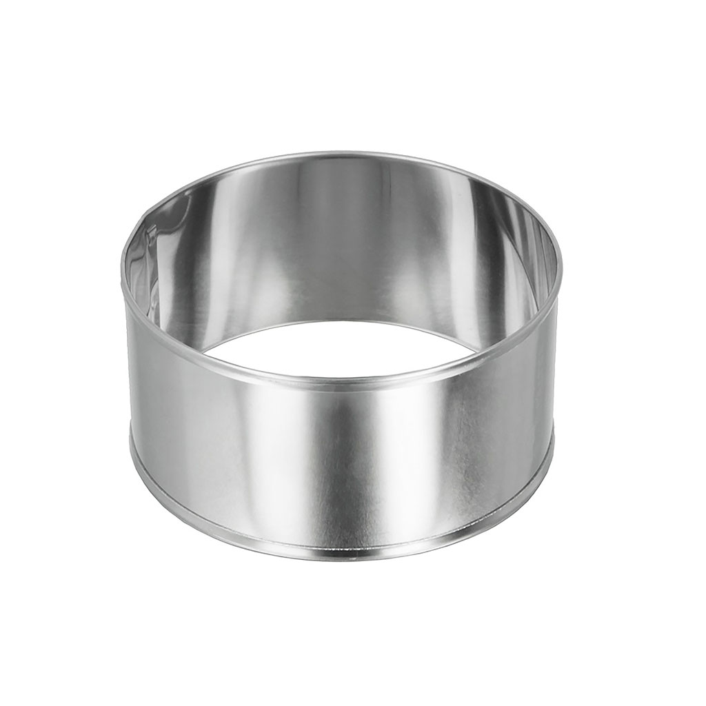 Lot de 2 cercles à pâtisserie rond inox D 8.5cm