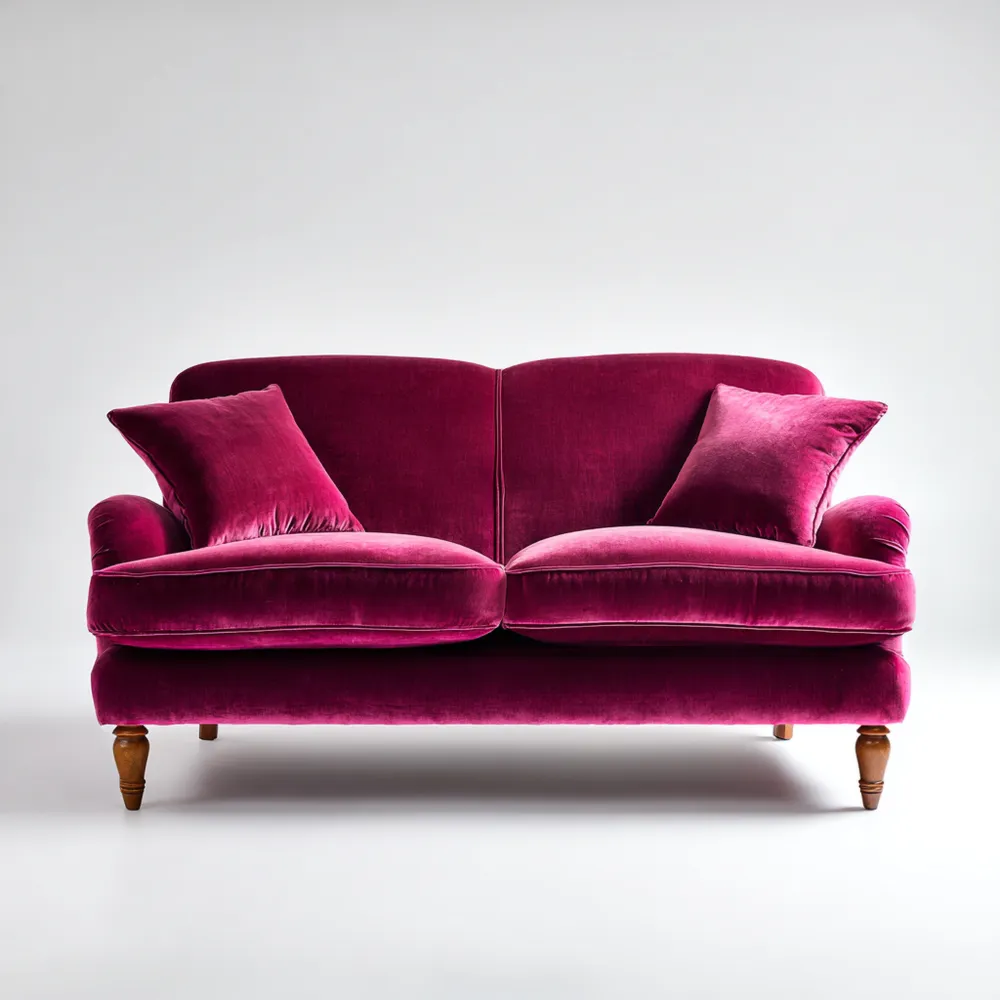 2-Sitzer-Sofa Samt 150x85x90 cm – Rosa – Klassisches Design