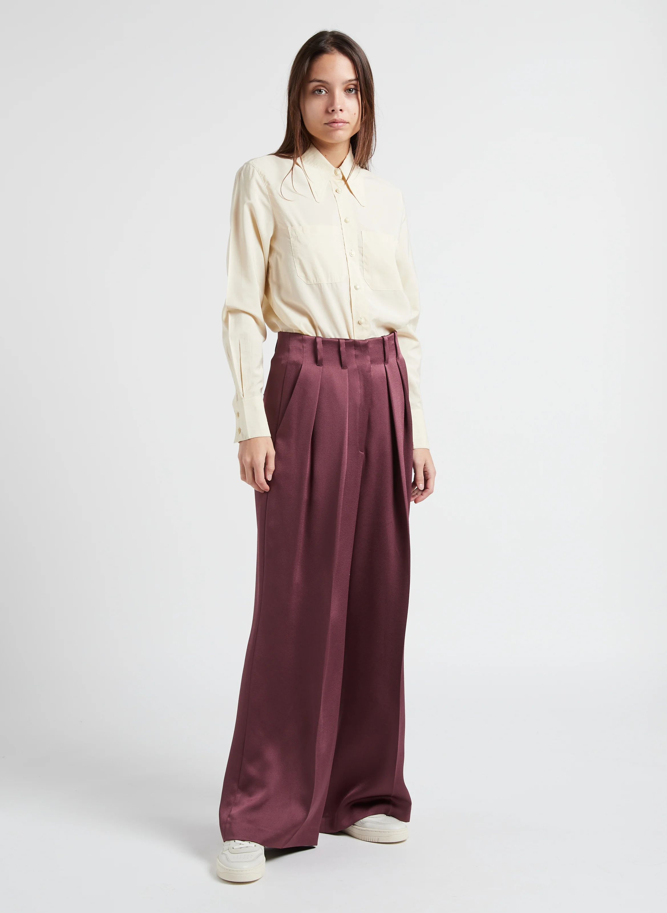 NEW TREE - Chemise droite col classique en coton | Blanc