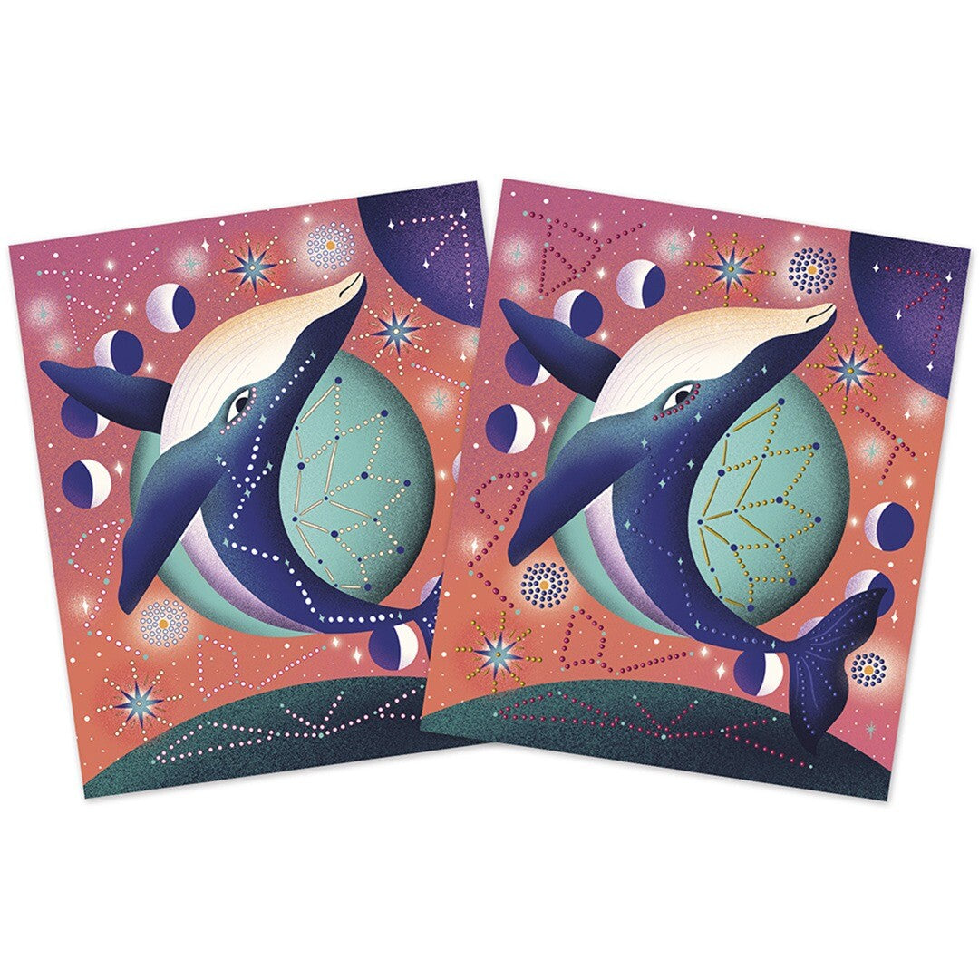 Janod knutselset 3D pointillisme kosmische dieren
