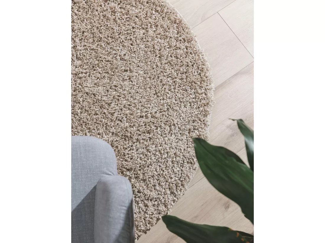 Tapis à poils longs Soho Beige ø 160 cm rond
