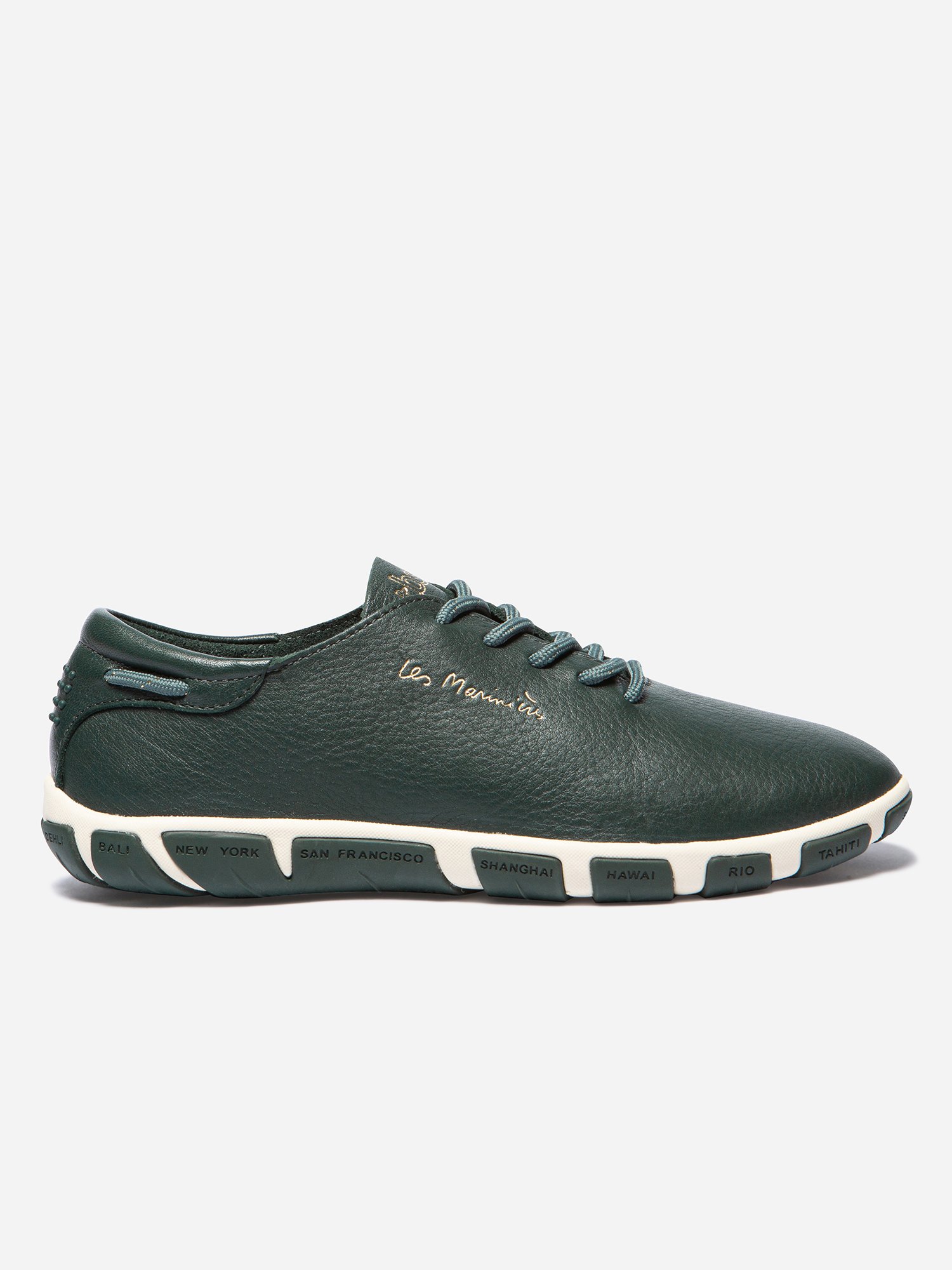 Tennis Femme Confort Cuir Vert