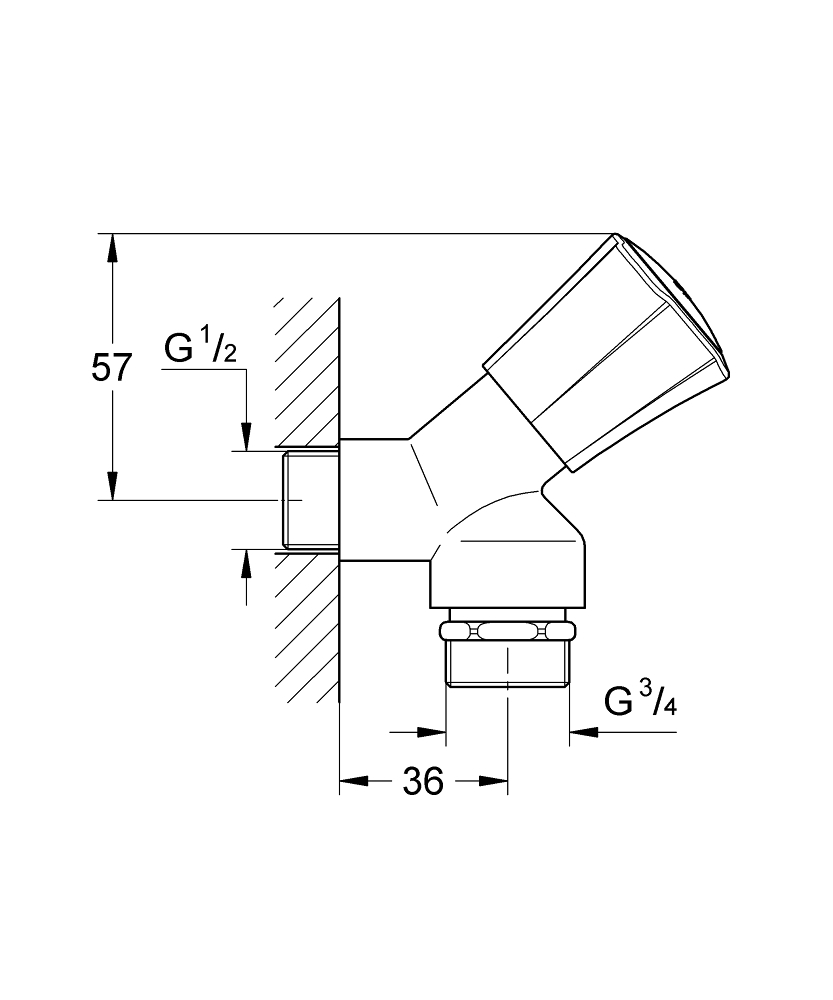 Grohe Costa-L wasmachinekraan met beluchter chroom