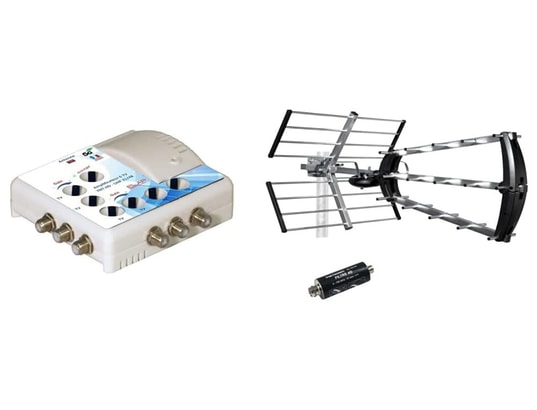 METRONIC - Amplificateur antenne Amplificateur tv tnt intérieur - elap 372016 - 6 sorties, fi...