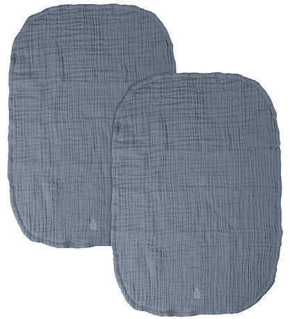 Sebra wickelunterlage - 2er-Pack - Musselin - Forest Lake Blue