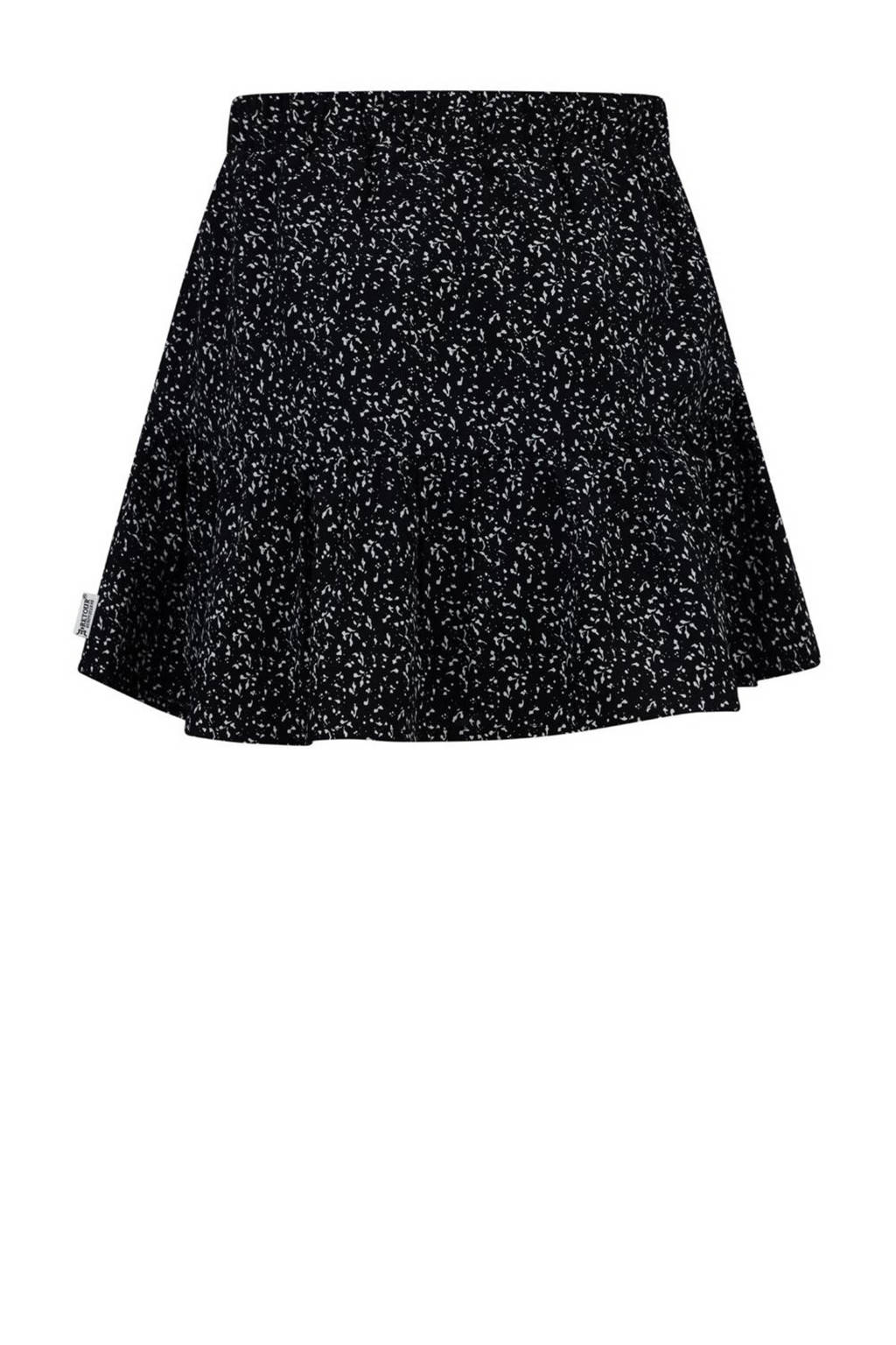 Retour Jeans rok Valence met all over print zwart/wit