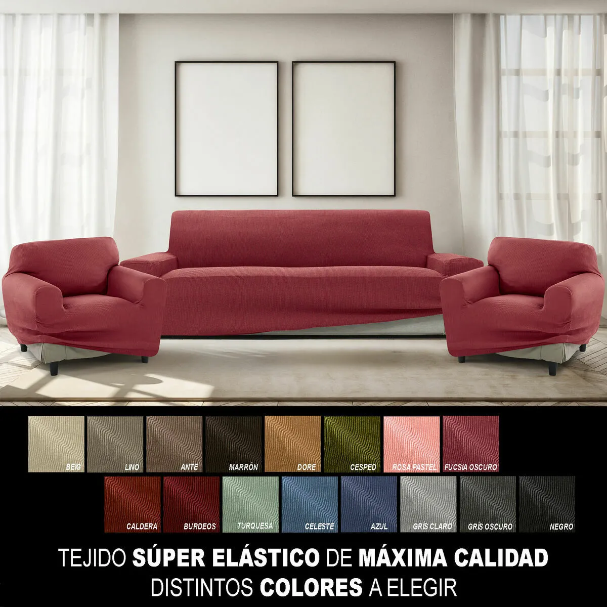 Sofakover Pocket Trio Romeo Fuchsia