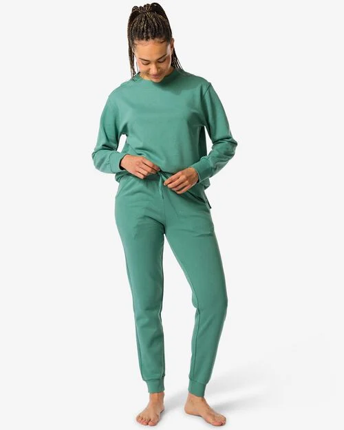pantalon de survêtement femme vert foncé