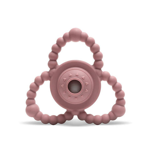 Hochet de dentition en silicone Rose - LORELLI