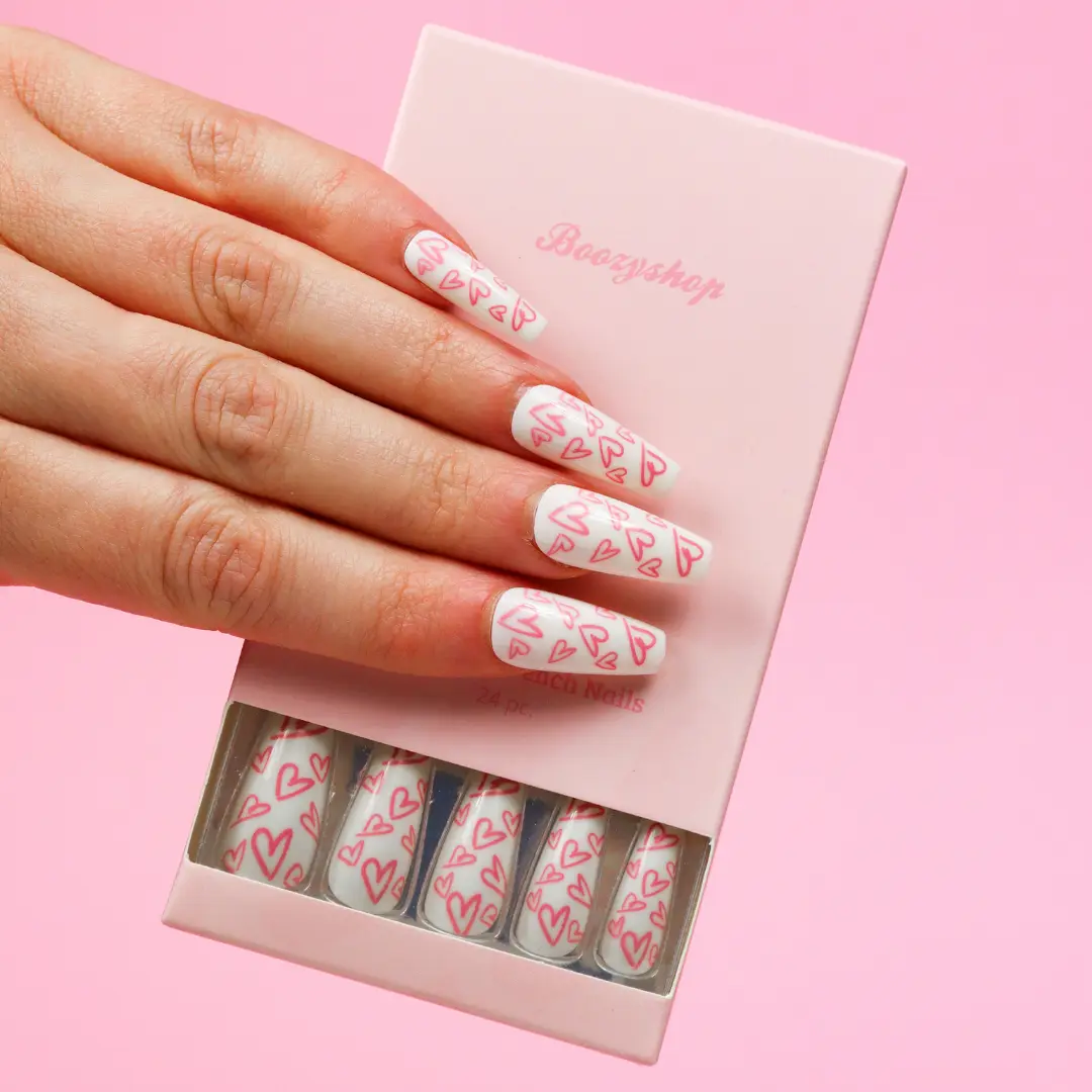 Press On French Nails Sweethearts