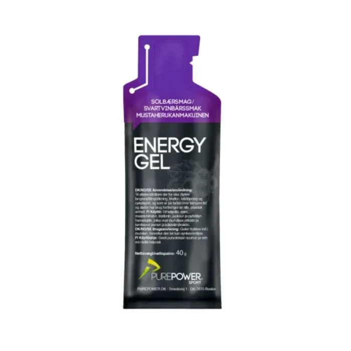 PurePower Unisex Energi-gels Energy Gel Blackcurrant Sort