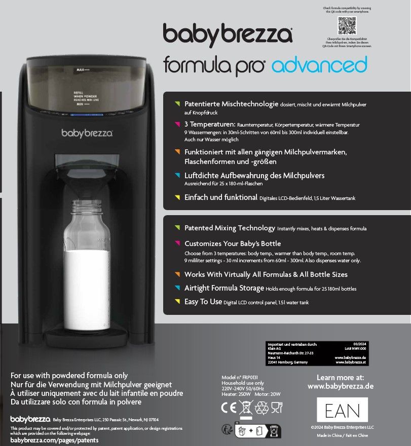 Baby Brezza Formula Pro Advanced, schwarz