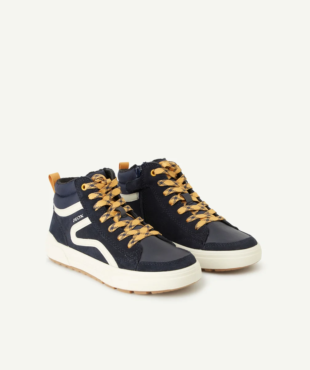 GEOXBASKETS MONTANTES WEEMBLE GARÇON BLEU ET JAUNE
