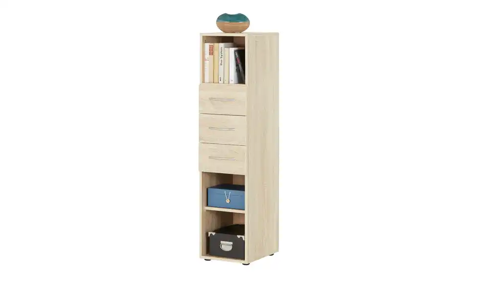 Regal Multischrank-System 30 cm 126 cm Eiche sägerau (Nachbildung)