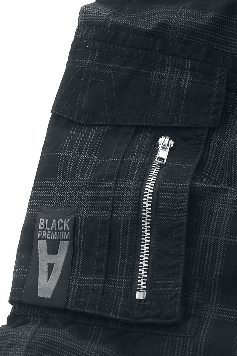 Short Noir À Carreaux | Black Premium by EMP Short