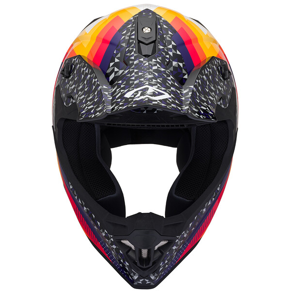 All One - Casque Nemesis Bolt Blanc / Orange / Violet / Noir