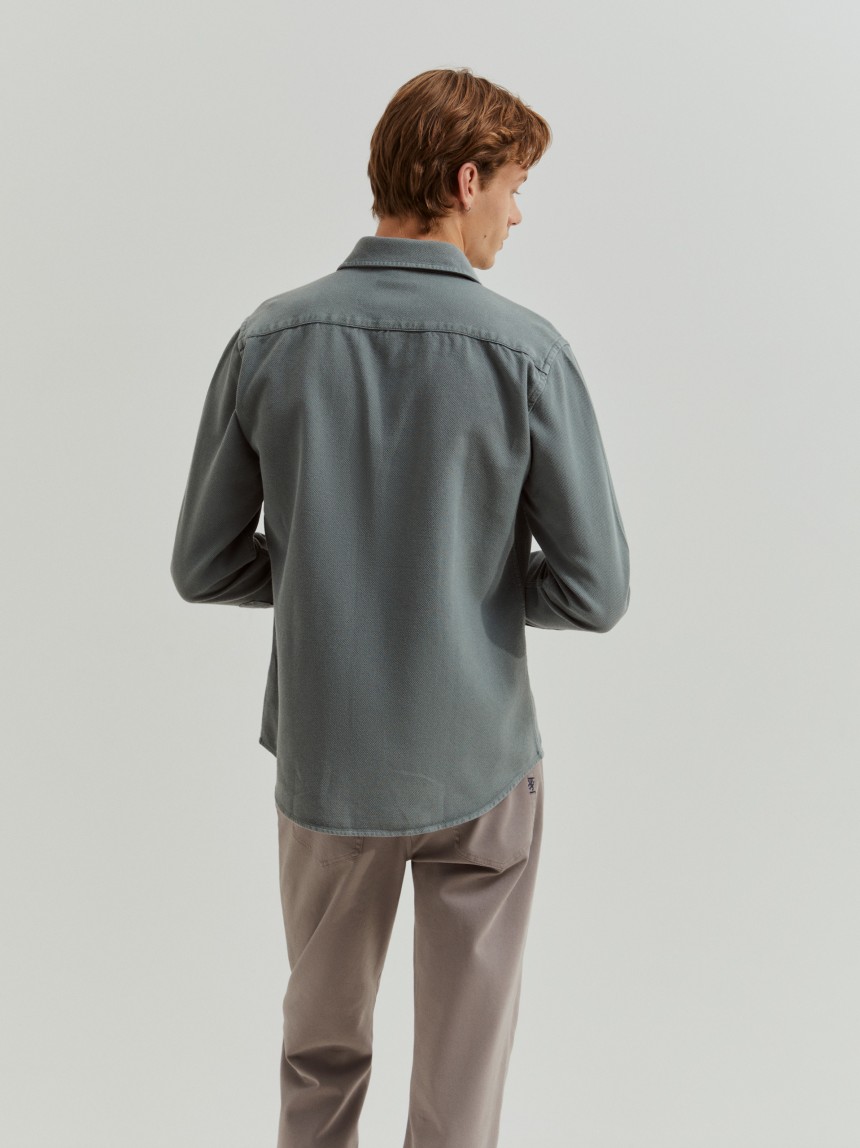 Camisa slim fit de algodão