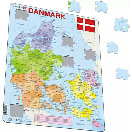 Danmark puslespil - 70 maxi brikker