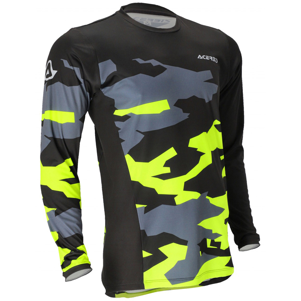Acerbis - Maillot X-Duro Winter Camouflage Noir / Jaune