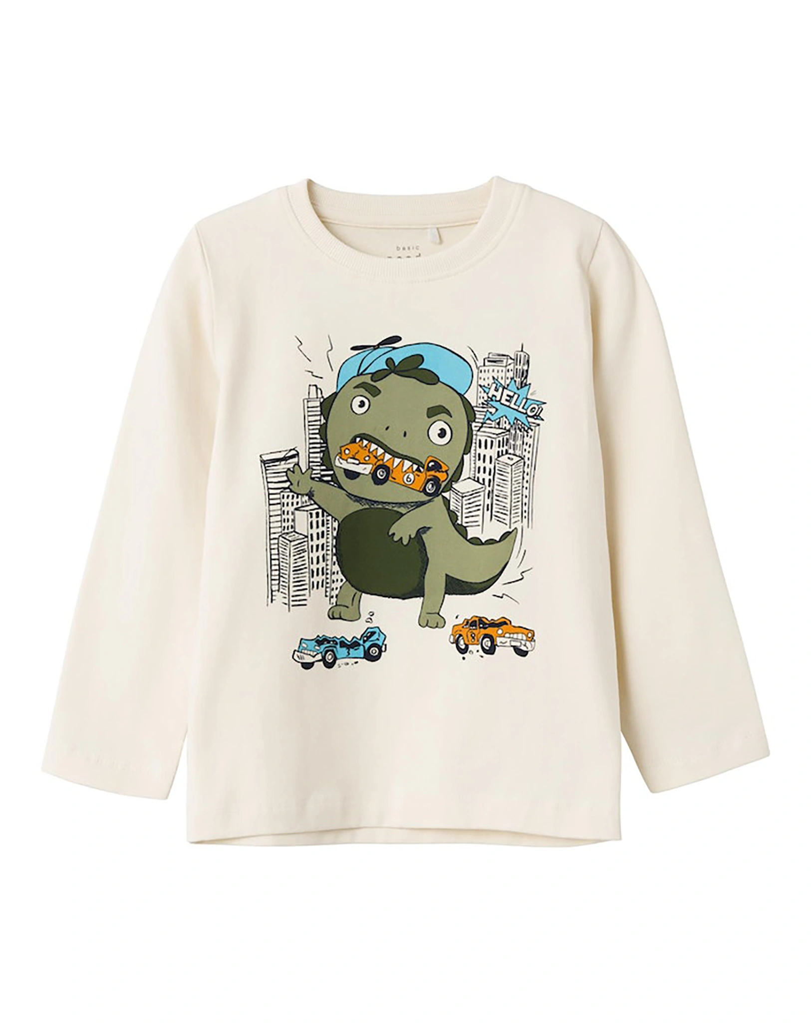Langarmshirt NMMVUX AGGRODINO in jet stream