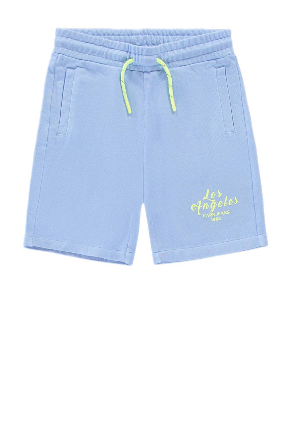 Cars sweatshort GRUSS lichtblauw/neon geel
