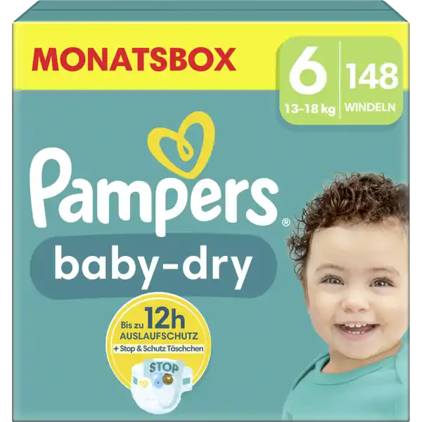 Baby Dry Windeln Gr.6 (13-18kg) Monatsbox