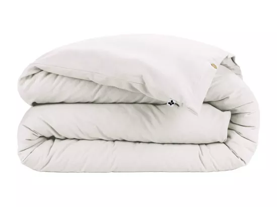 HEDDA - Housse de Couette 240x220cm Flanelle de Coton Coloris Neige