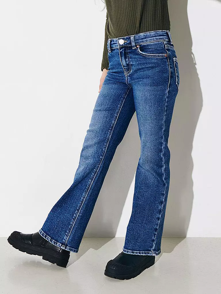 ONLY Mädchen Jeans Wide Leg KOGJUICY  blau