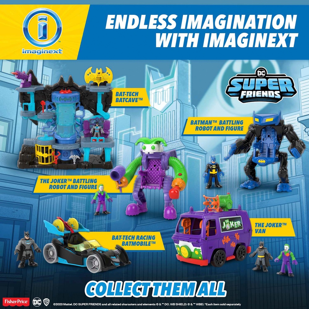 Imaginext DC Super Friends: Joker-Van-Hauptquartier mit Batman- und Joker-Figuren