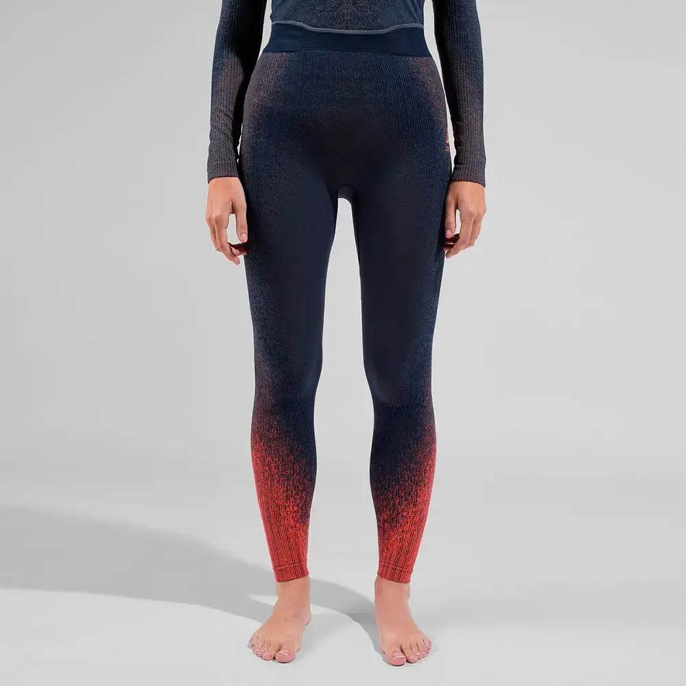 Odlo Blackcomb Eco Thermobroek Lang Blauw/Oranje Dames