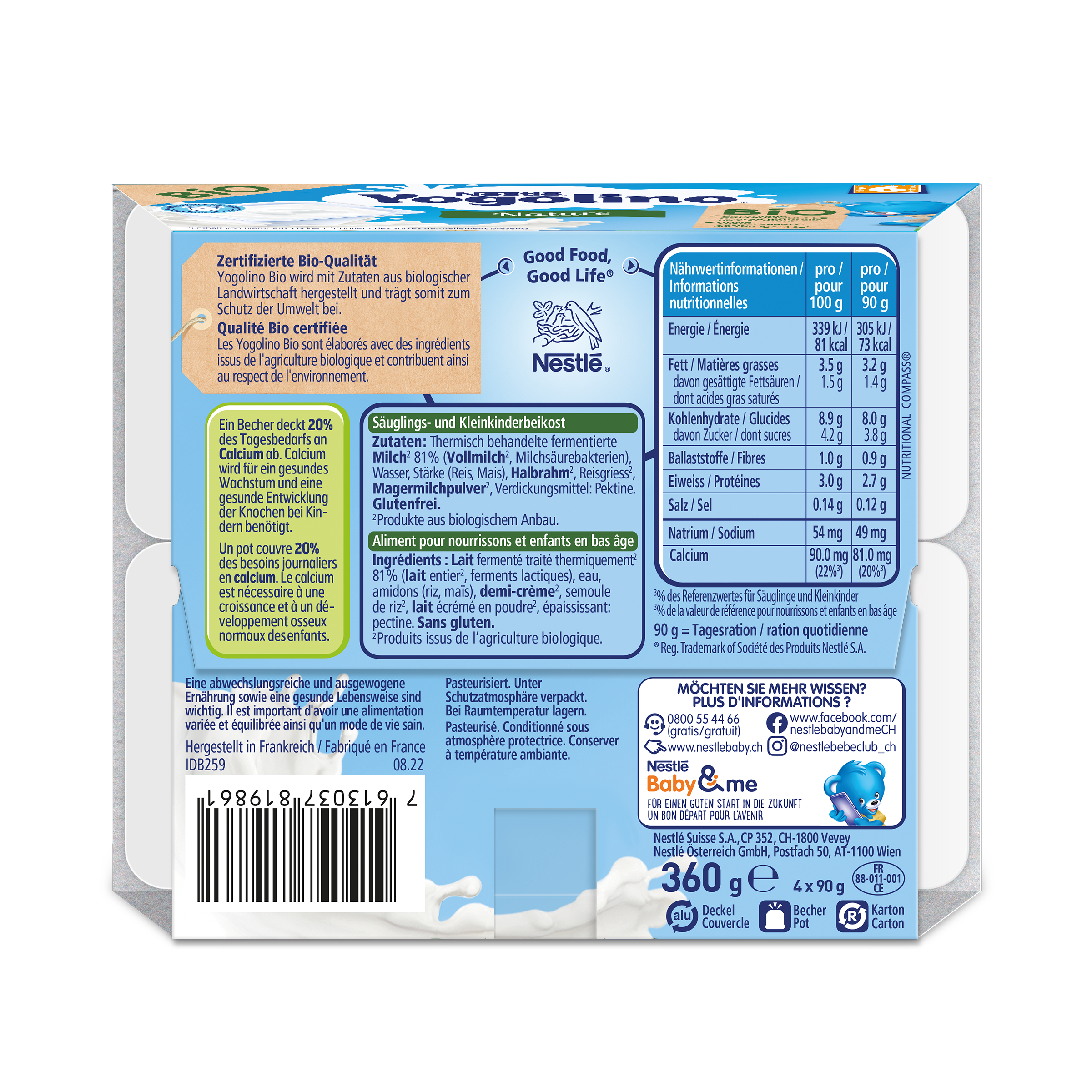 NESTLE Yogolino Bio Nature 90 g