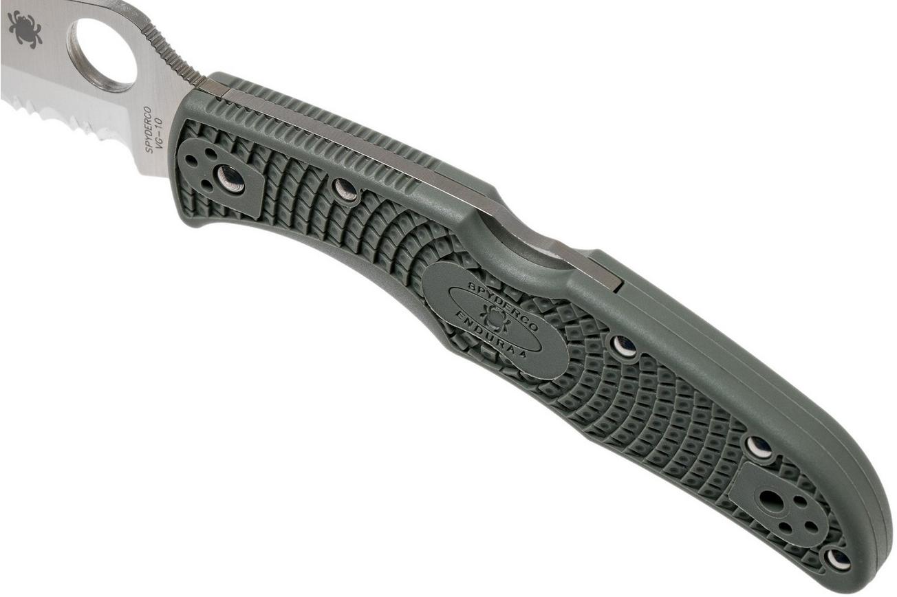 Spyderco Endura 4 Foliage Green C10PSFG partly serrated zakmes
