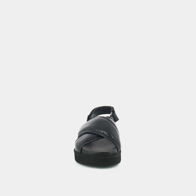 Sandales à brides croisées  en nylon noir