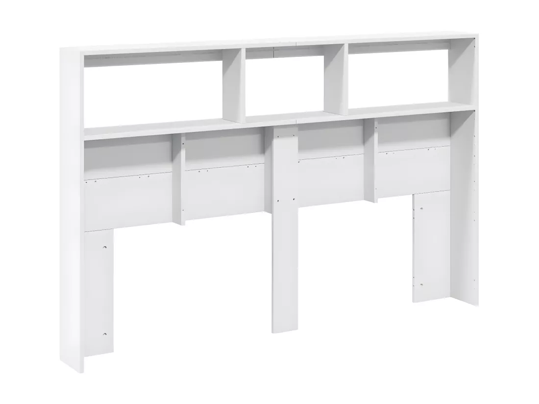 Armoire tête de lit avec LED blanc 160x17x102 cm