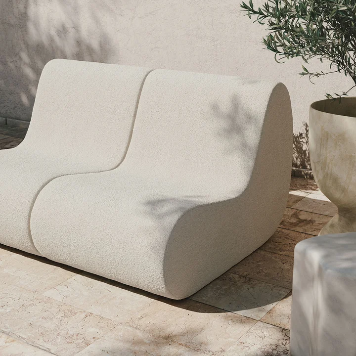 Ferm Living - Rouli Center Modul Sessel, off-white (Pure Bouclé)
