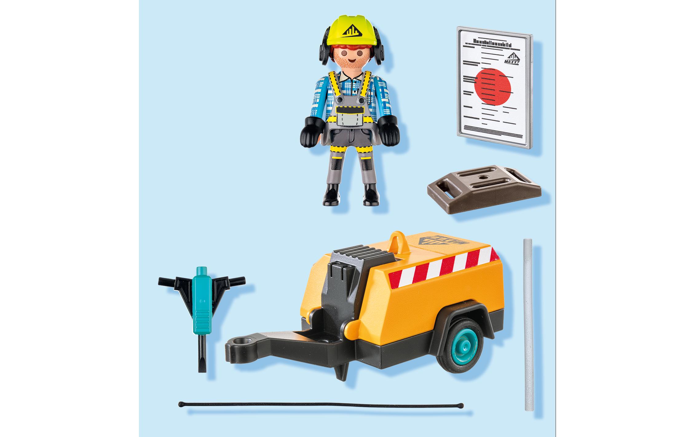 Action Heroes Bauarbeiter mit Meissel 71752Spielfigur-Set