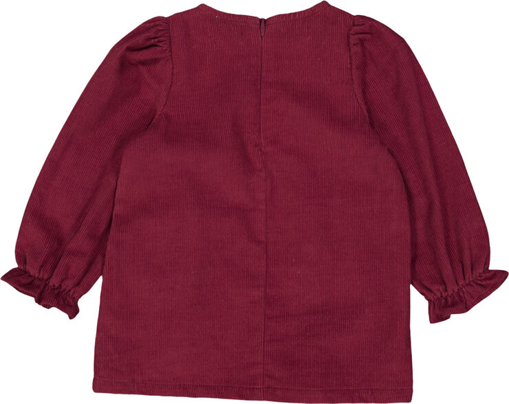 Müsli by Green Cotton Corduroy l/s dress baby Cabernet
