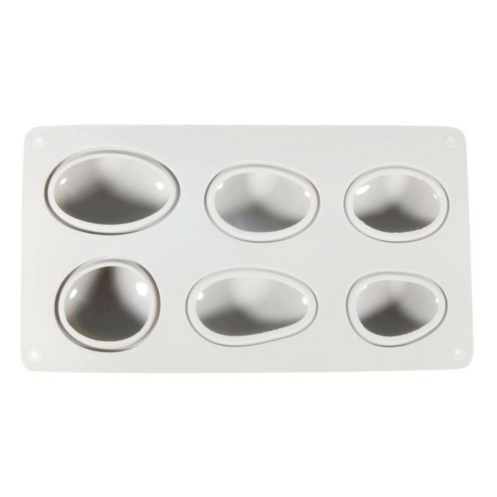 Moule en silicone 6 cailloux et galets 14,5 x 26 x 3,5 cm