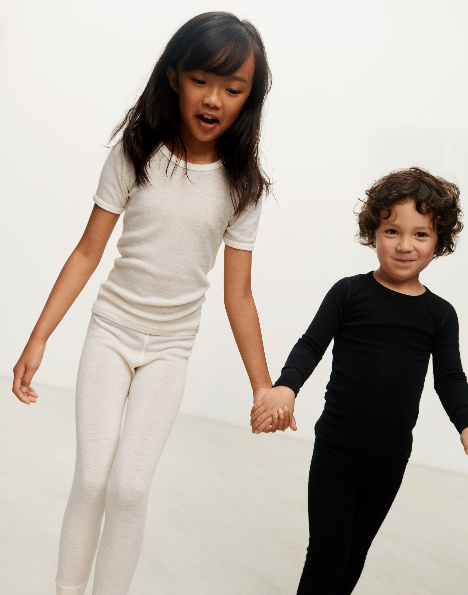 T-shirt van merinowol voor kinderen in Natuur